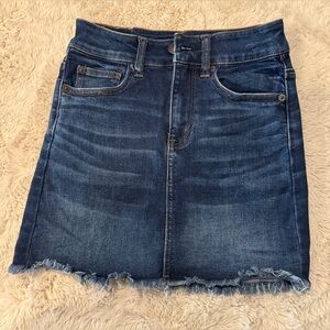 American Eagle Outfitters Dark Blue Denim Skirt